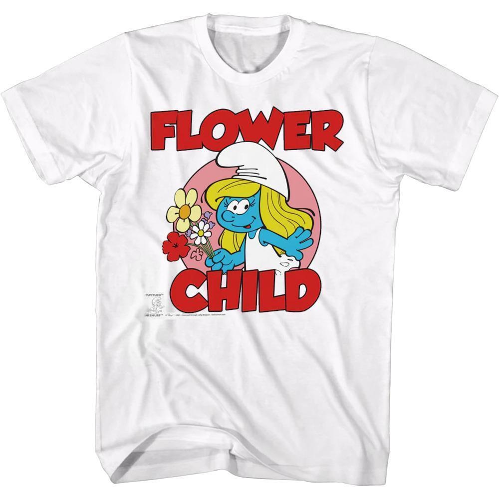 Smurfette Flower Child Smurfs Cartoon Retro T Shirt